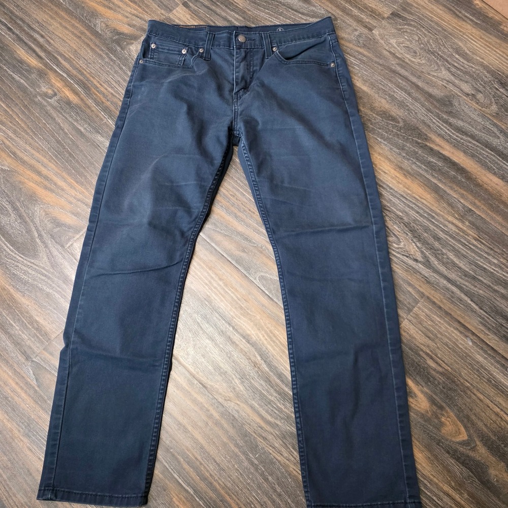 Levis 502 Regular Taper Mens Navy Blue Pants 30x30‎ 29507-0747 Stretch Cotton